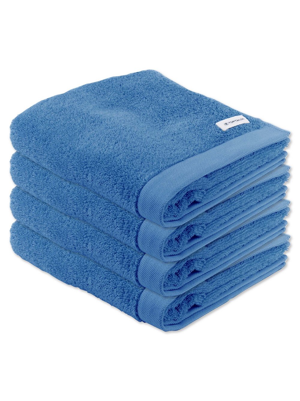 Tom Tailor Handtuch 4er-Pack Damen Baumwolle blau, 50x100cm