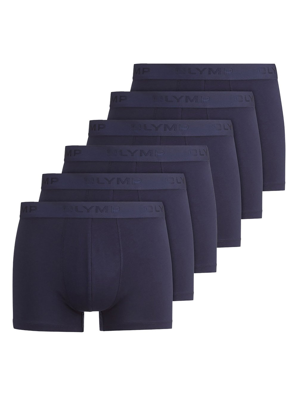 OLYMP Casual modern fit Boxershort 6er Pack Herren Baumwolle blau, XXL