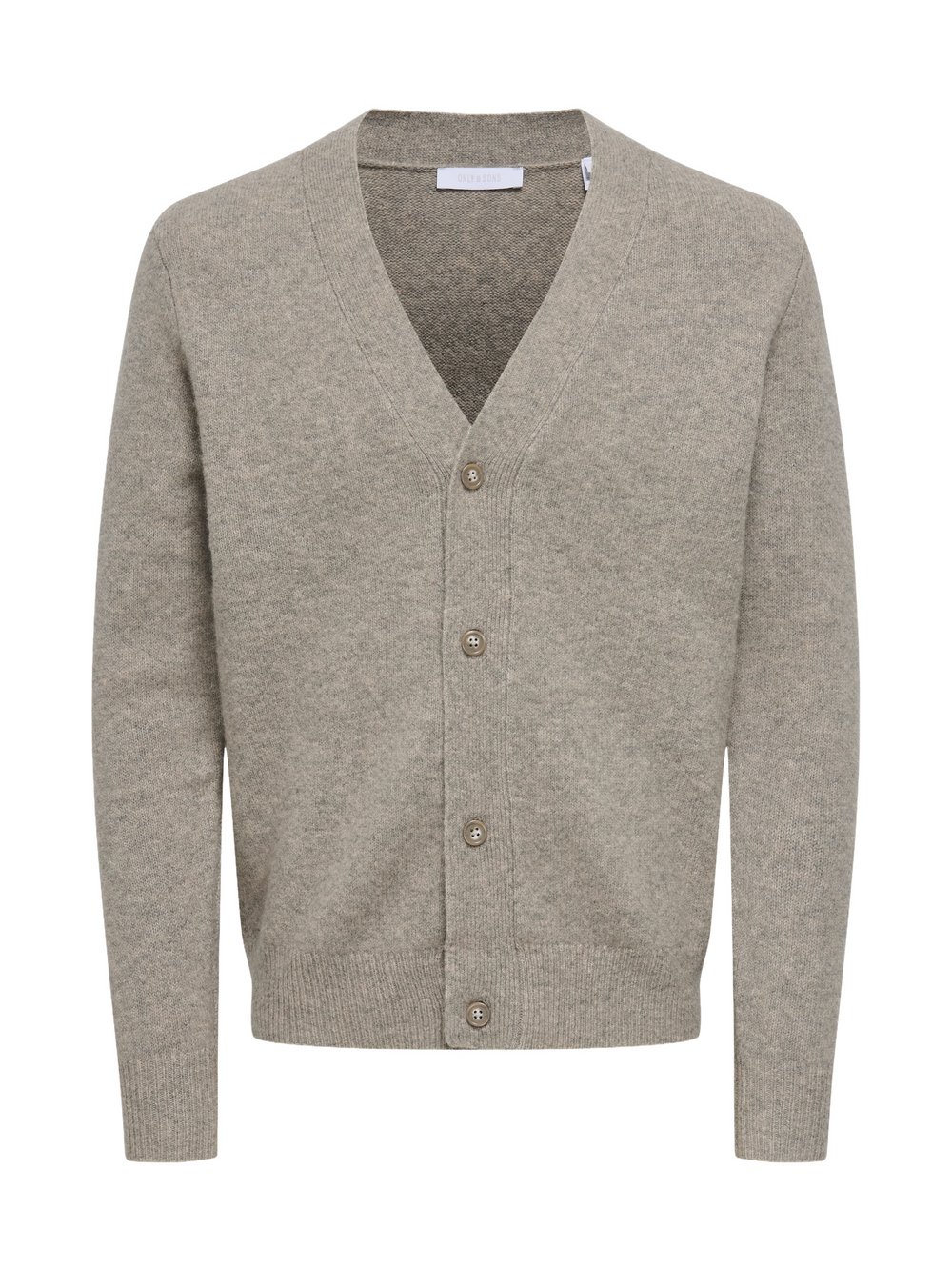 Only&Sons Strickjacke Herren Wolle braun meliert, M