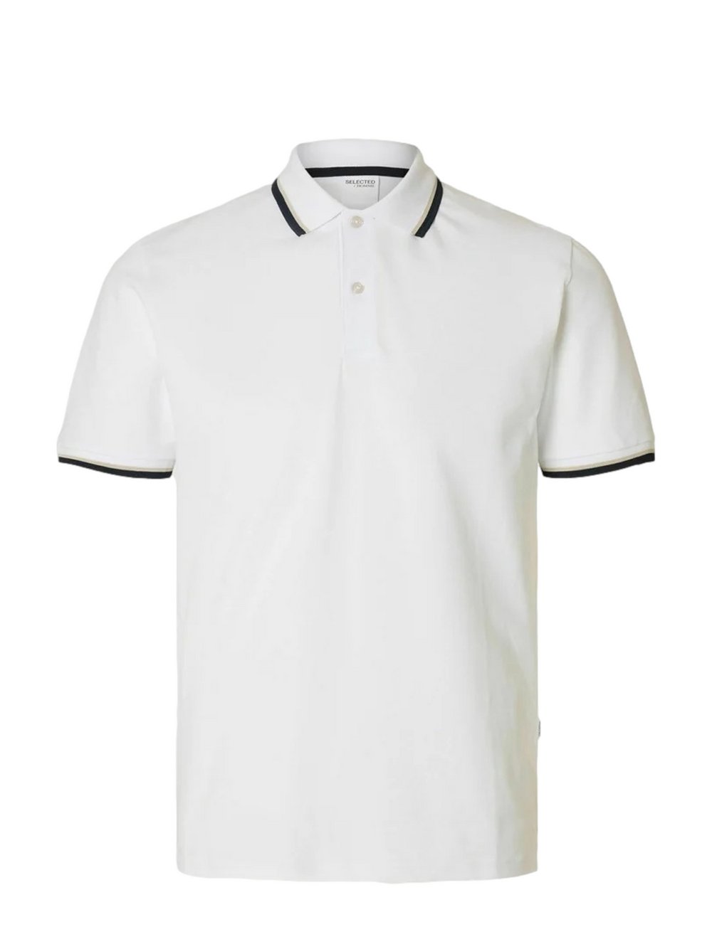 Selected Hemd Herren Slim Fit Baumwolle weiß gestreift, S