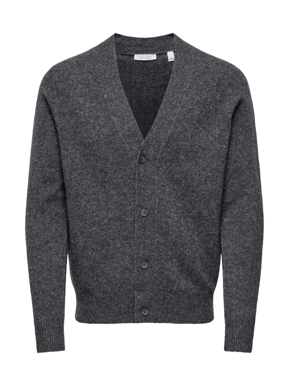 Only&Sons Strickjacke Herren Wolle grau meliert, M