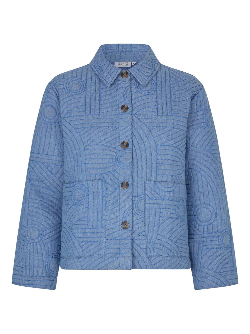 Thumbnail - Masai Steppjacke Damen Baumwolle blau, 42