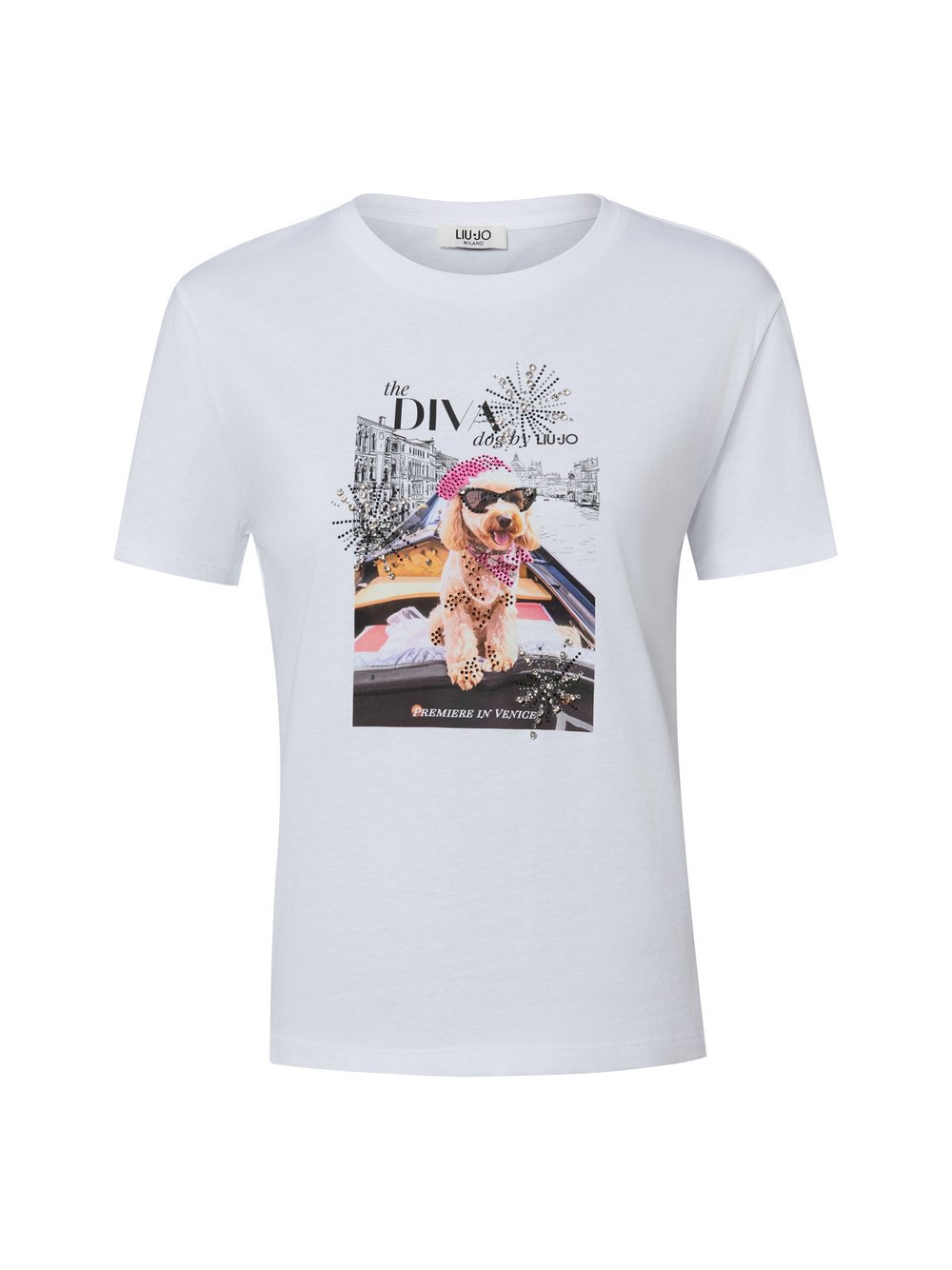 VAN GRAAF Liu Jo Collection Damen Weiß T-Shirt Baumwolle (100%) Mittel