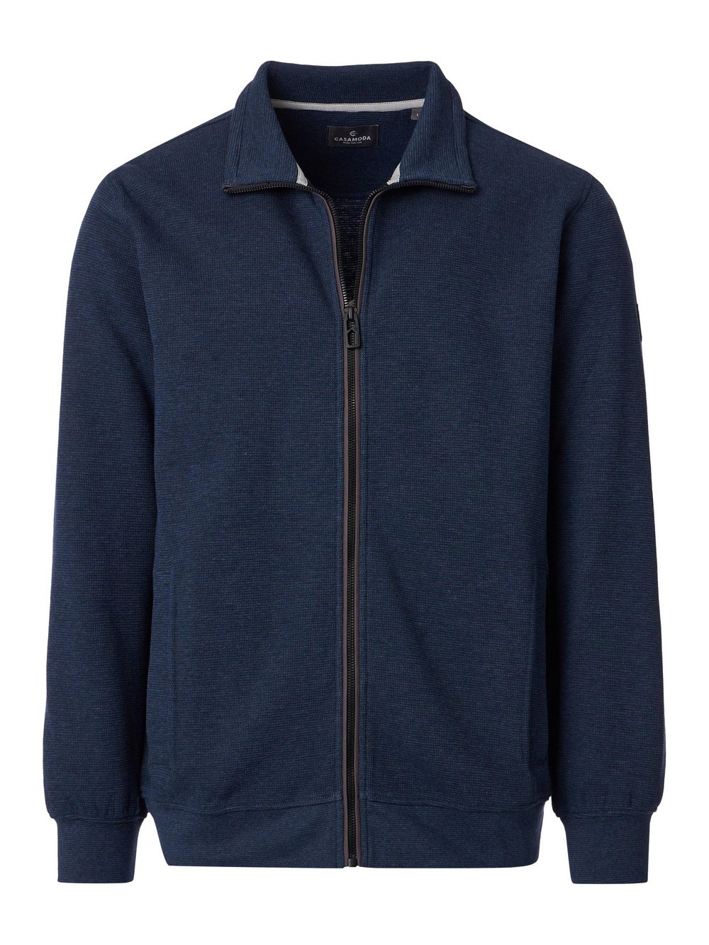 CASAMODA Sweatjacke Herren Baumwolle blau, XXL