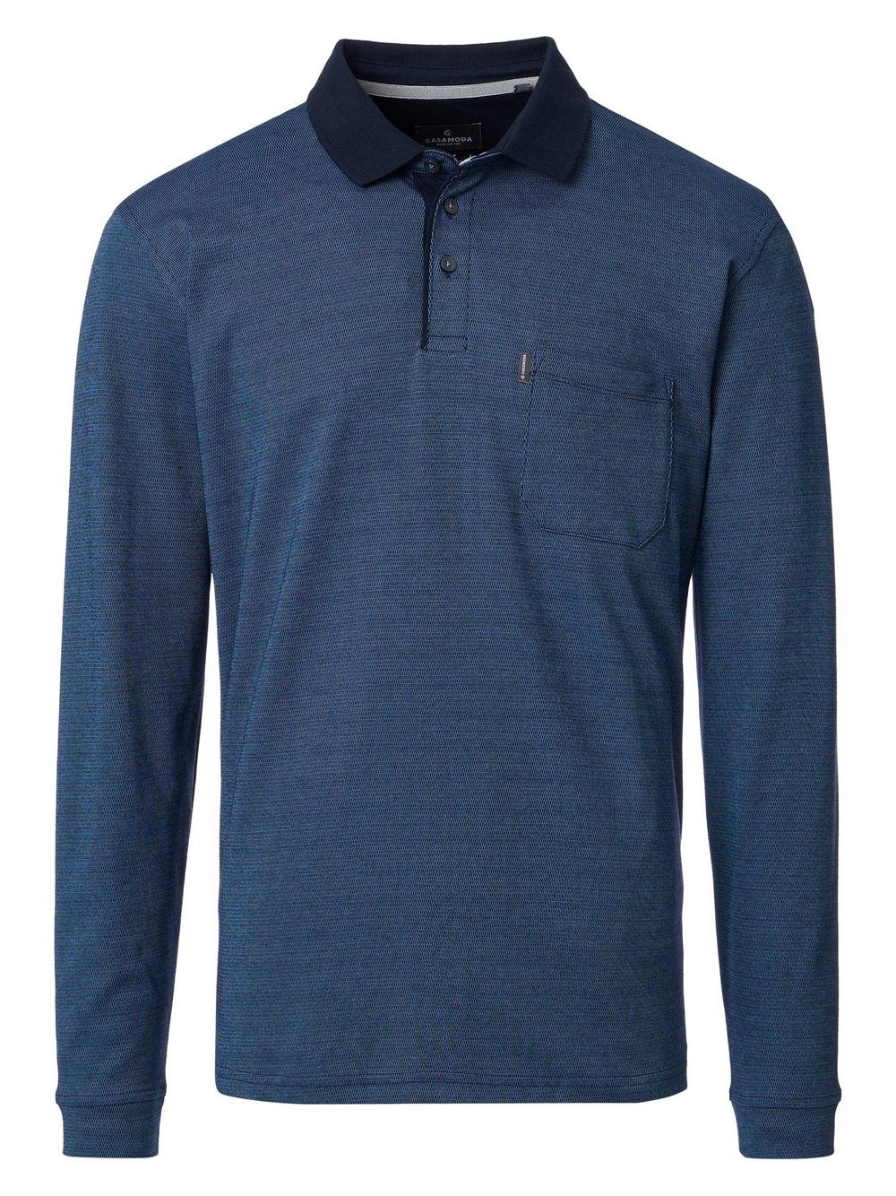 CASAMODA Poloshirt Herren Baumwolle blau, XL