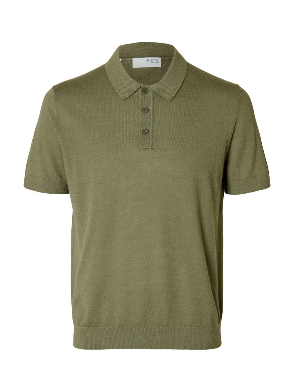 Selected Poloshirt Herren Wolle grün, XL