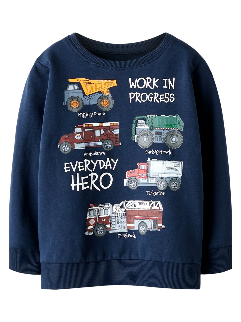 name it Pullover Jungen Baumwolle blau bedruckt, 104