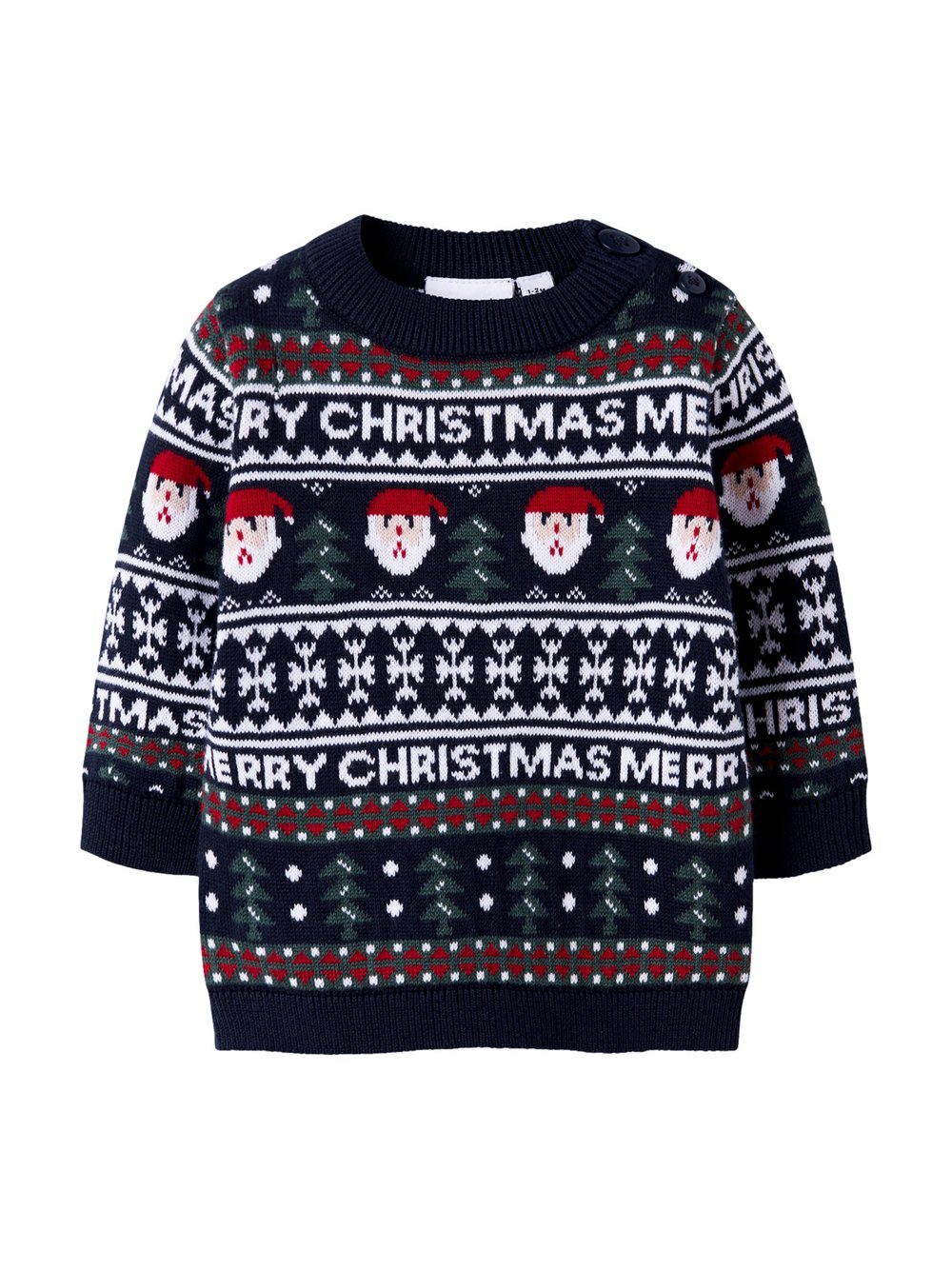 name it Strickpullover Mädchen blau, 80