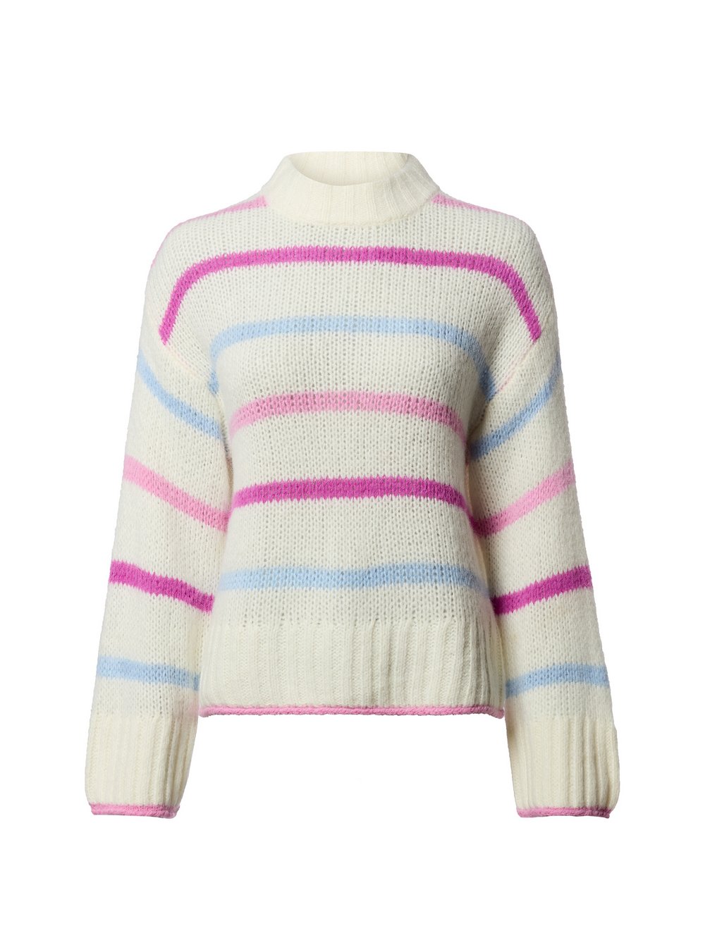 zero Strickpullover mit Alpaka-Anteil Damen Polyamid mehrfarbig gestreift, XL