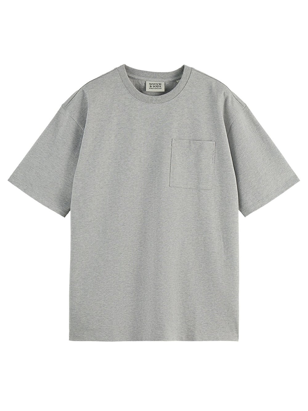 Scotch & Soda T-Shirt 1er Pack Herren Baumwolle grau, XXL