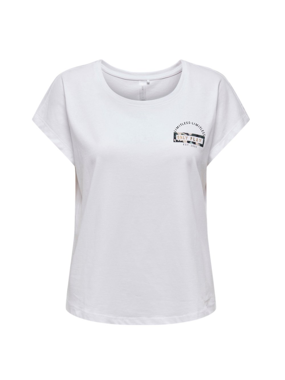 Only Play T-Shirt Damen Baumwolle weiß, L