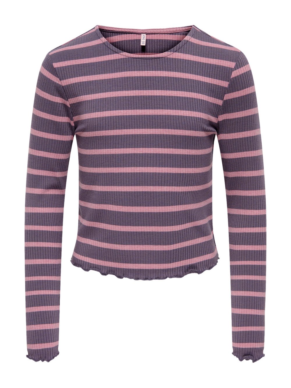 Only Kids Strickpullover Mädchen lila gestreift, 8081