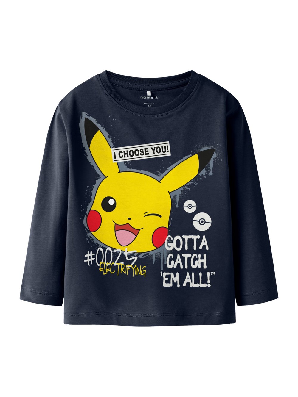 name it Longsleeve Jungen Baumwolle blau gemustert, 104