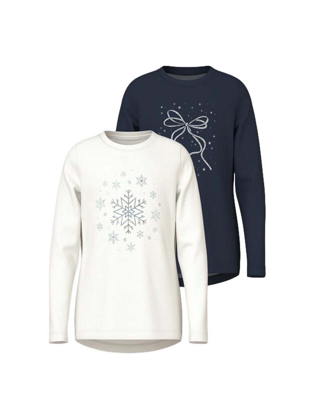 Thumbnail - name it Pullover Mädchen Baumwolle weiß gemustert, 116