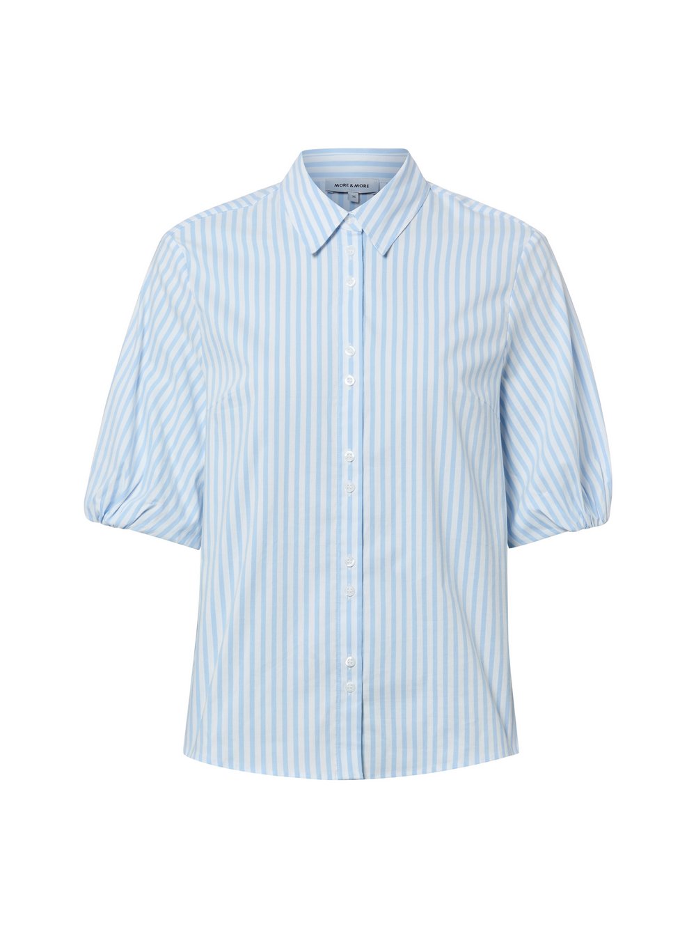 More & More Hemdbluse Damen Baumwolle blau gestreift, 42