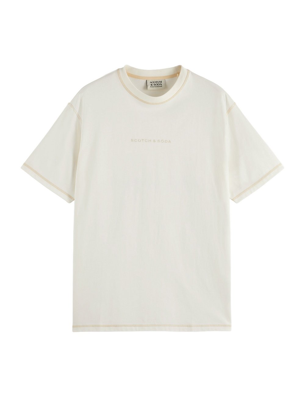 Scotch & Soda T-Shirt 1er Pack Herren Baumwolle weiß, M