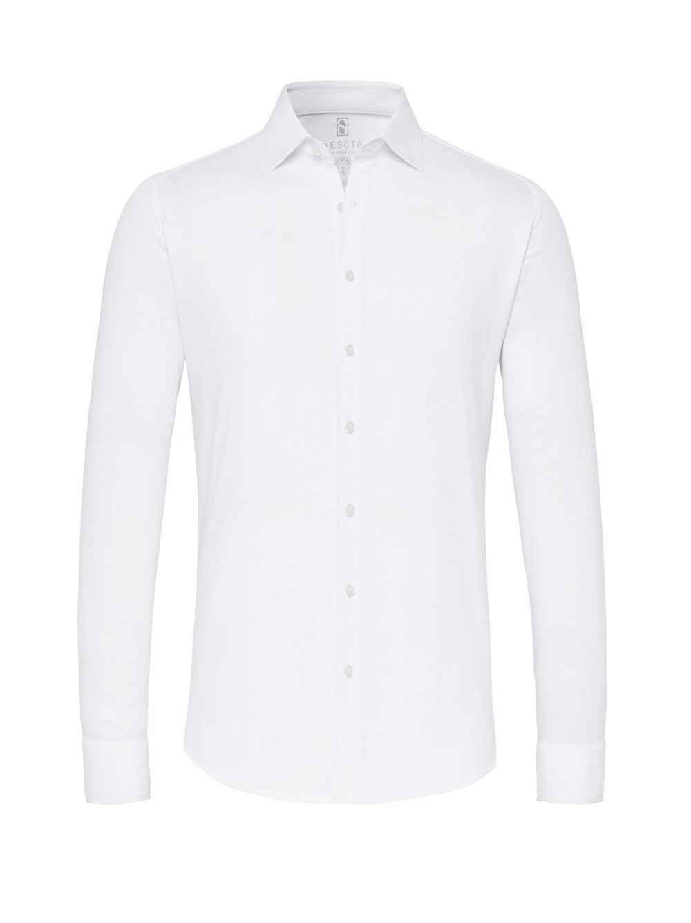 DESOTO Jerseyhemd Herren Slim Fit Baumwolle weiß, XXXL