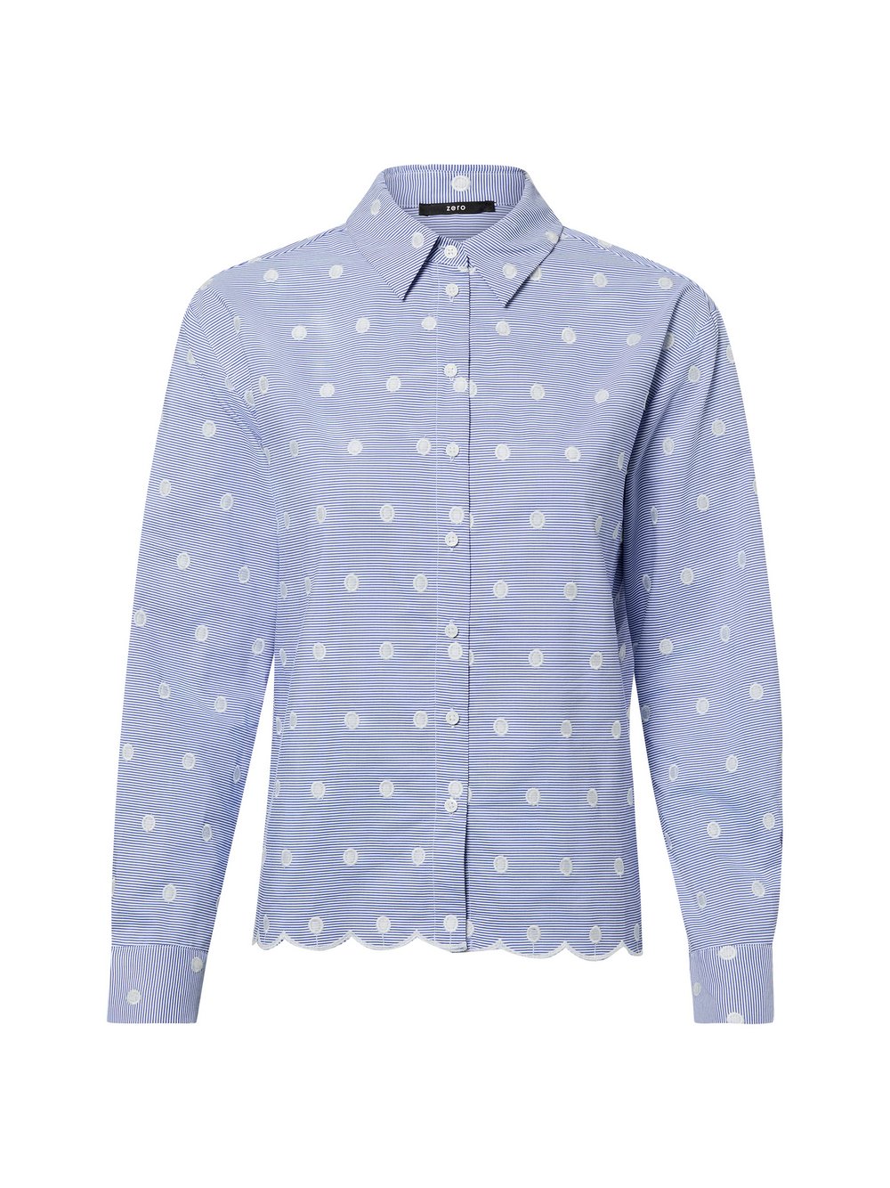 zero Hemdbluse Damen blau gemustert, 42