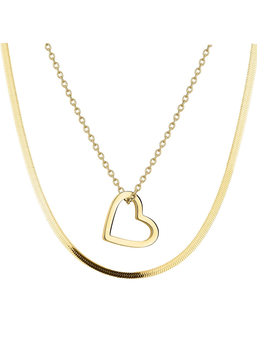 Liebeskind Berlin Halsketten-Set  Damen Edelstahl gold, ONE SIZE