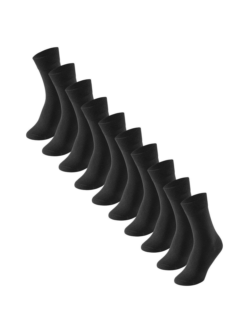 Schiesser Socken 10er Pack Herren Baumwolle schwarz, 39-42