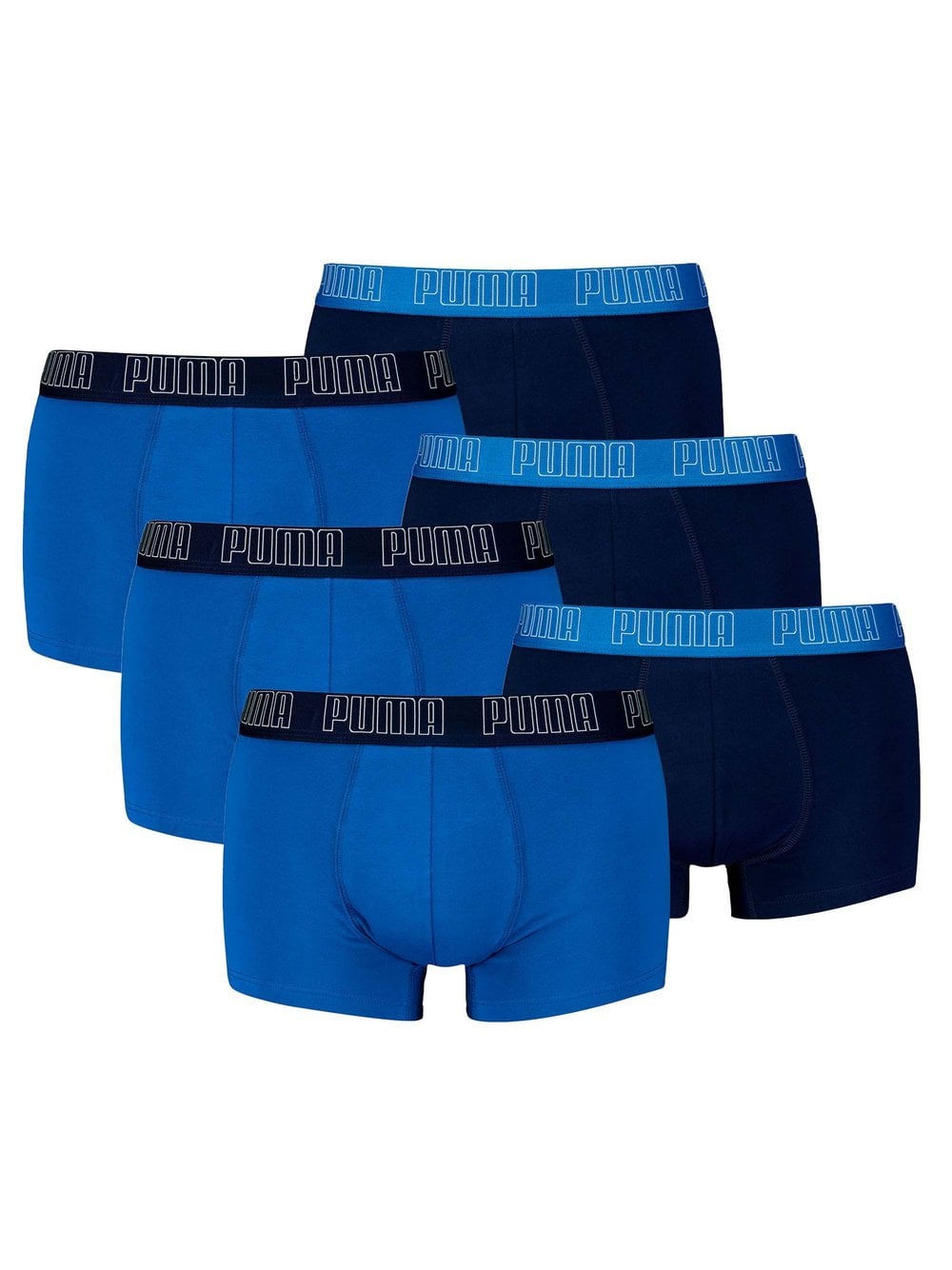 Puma Boxershort 6er Pack Herren Baumwolle blau, L