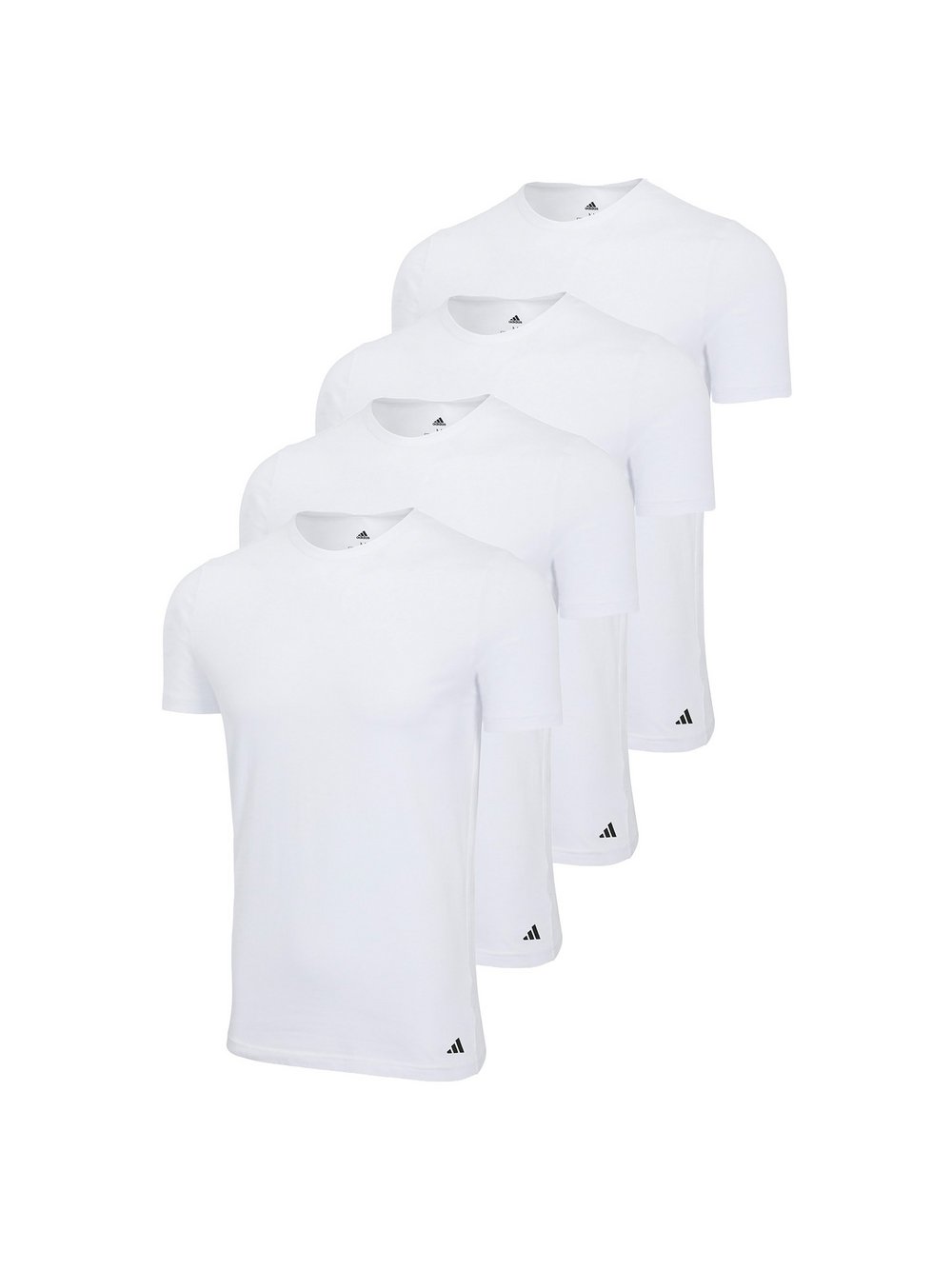 adidas Originals T-Shirt 4er Pack Herren Baumwolle weiß, L