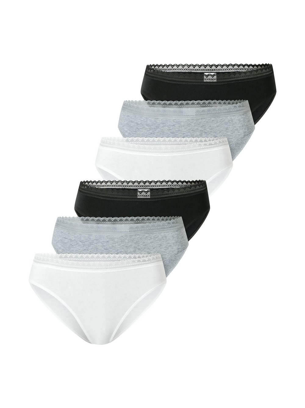 Schiesser Slip 6er Pack Damen Baumwolle mehrfarbig, L