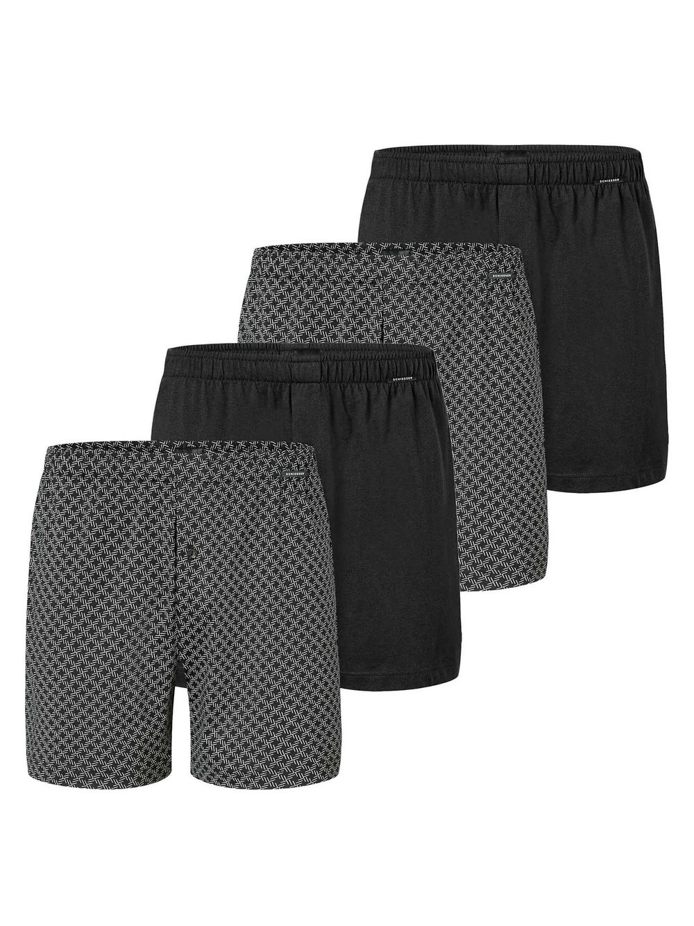 Schiesser Boxershort 4er Pack Herren Baumwolle mehrfarbig, M