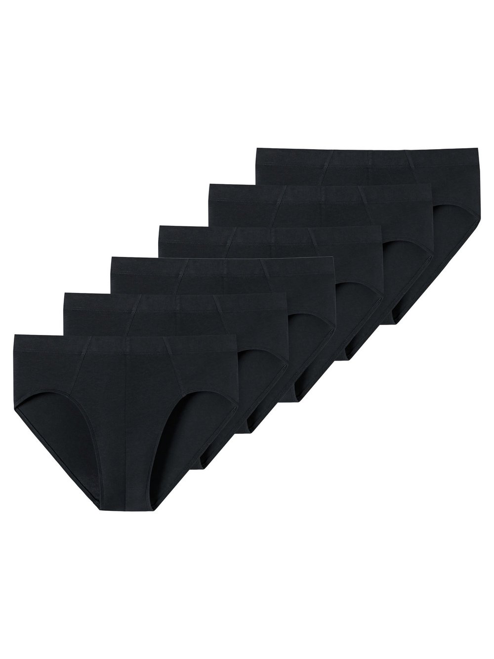 Schiesser Slip 6er Pack Herren Baumwolle schwarz, XXL