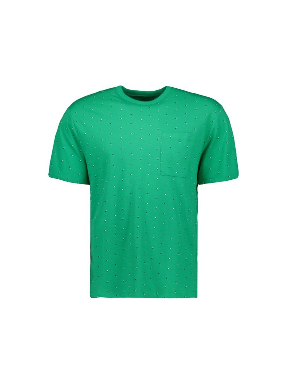 Tom Tailor T-Shirt Herren Baumwolle grün gepunktet, L