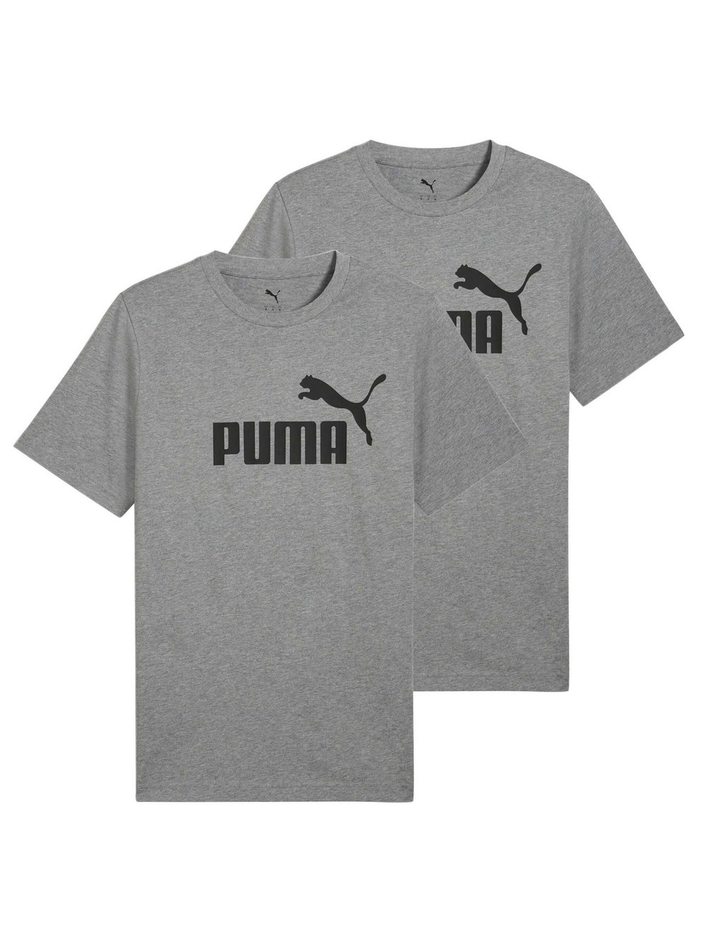 Puma T-Shirt 2er Pack Herren Baumwolle grau, M