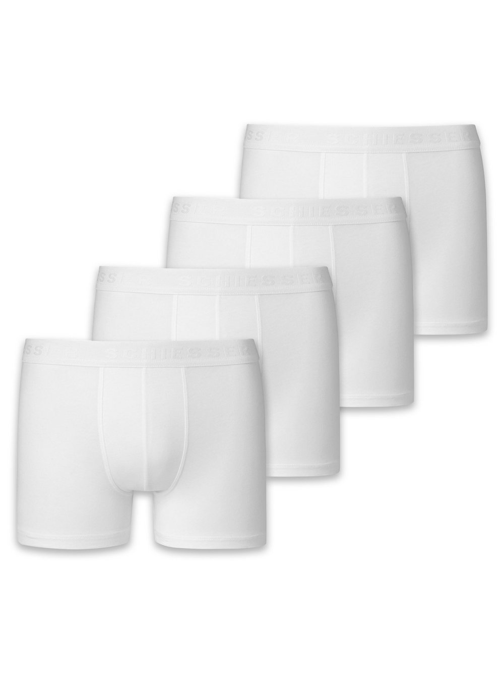 Thumbnail - Schiesser Boxershort 4er Pack Jungen Baumwolle weiß, L
