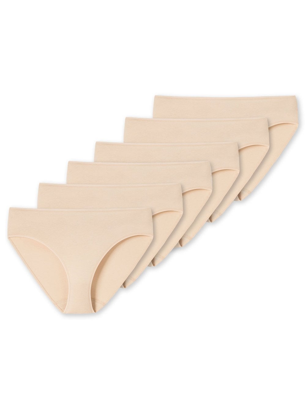 Schiesser Slip 6er Pack Damen Baumwolle beige, 42
