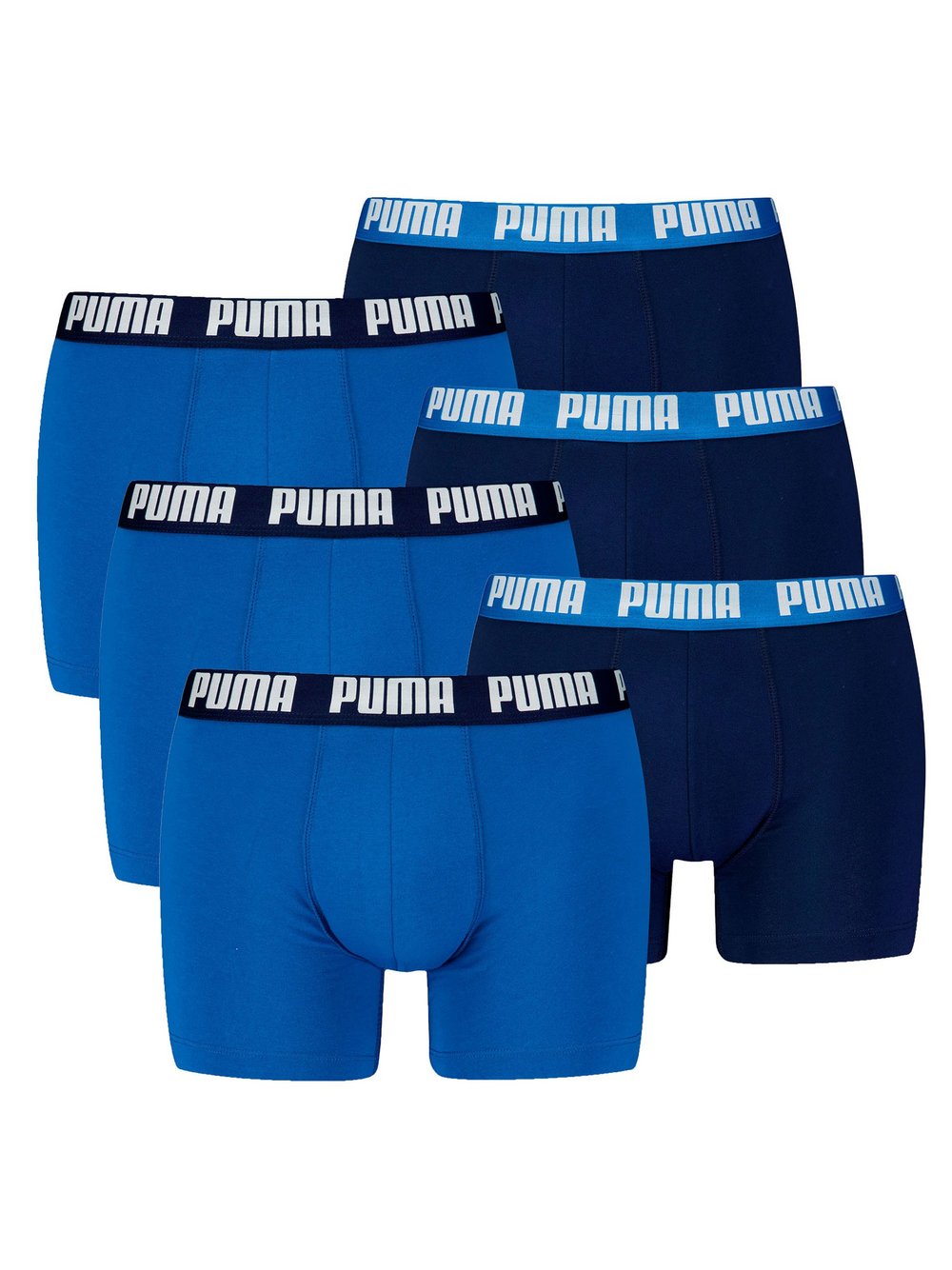 Puma Boxershort 6er Pack Herren Baumwolle blau, M
