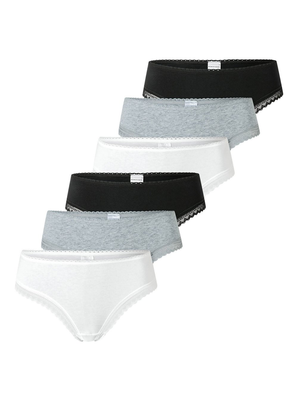 Schiesser String 6er Pack Damen Baumwolle mehrfarbig, S