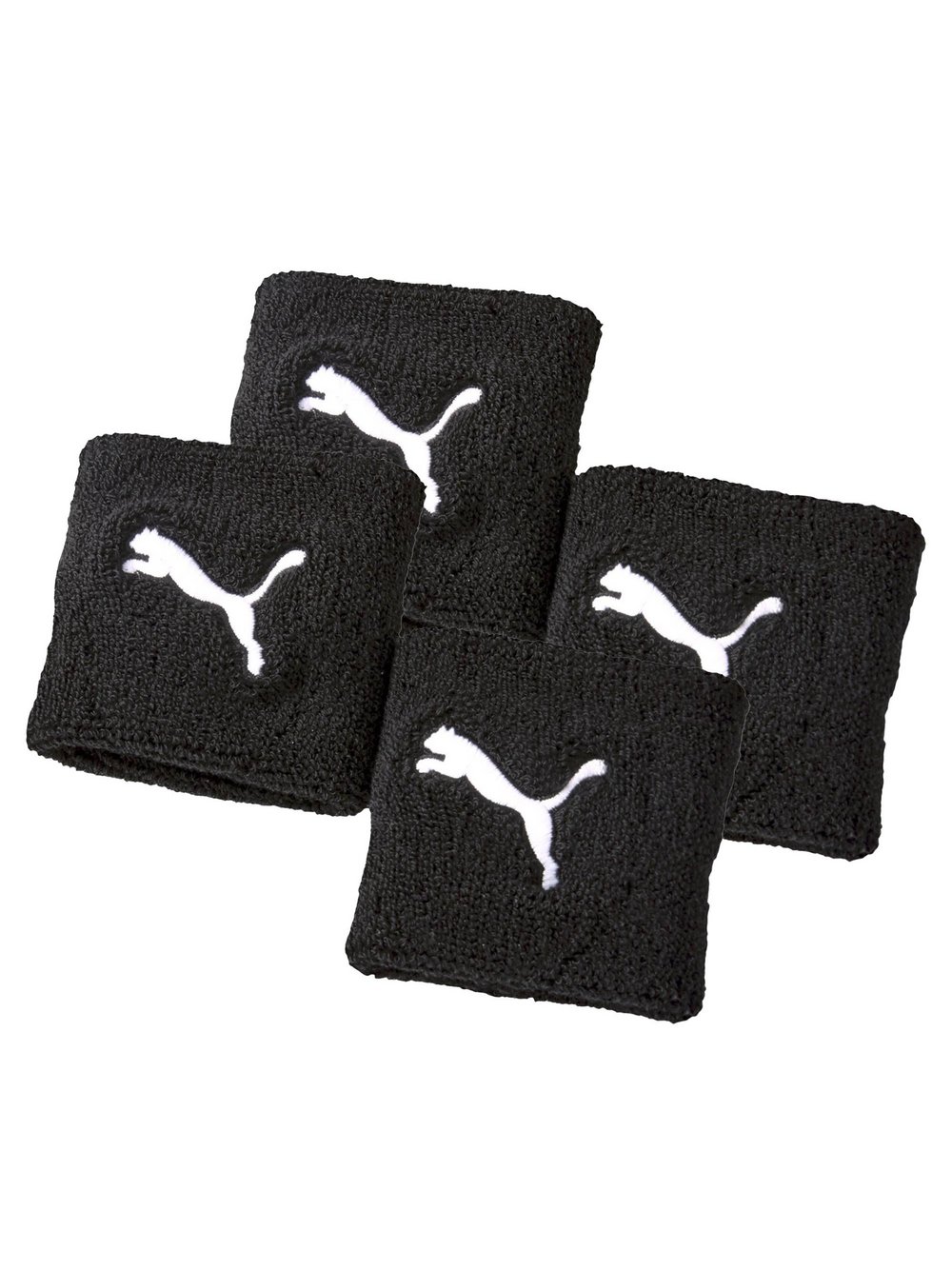 Puma Schweißband 4er Pack Damen Baumwolle schwarz bedruckt, ONE SIZE
