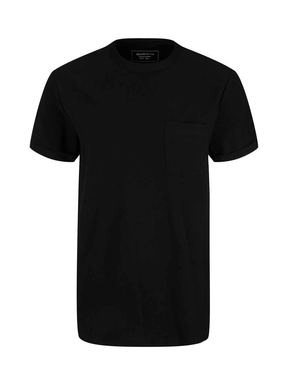 Tom Tailor T-Shirt Herren Baumwolle schwarz, M