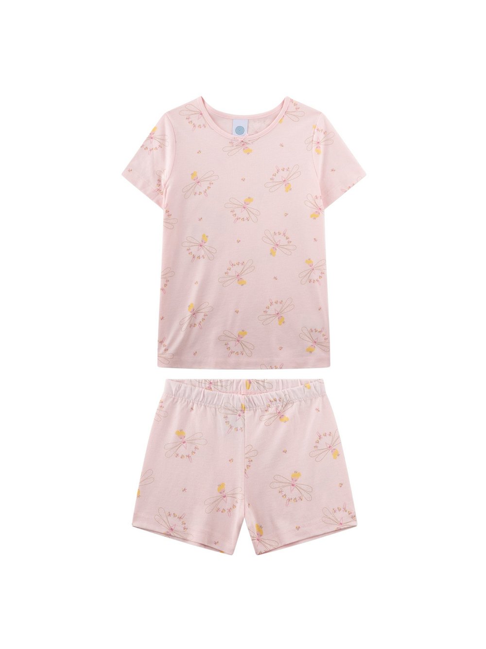 Thumbnail - Sanetta Pyjama Mädchen Baumwolle rosa bedruckt, 128