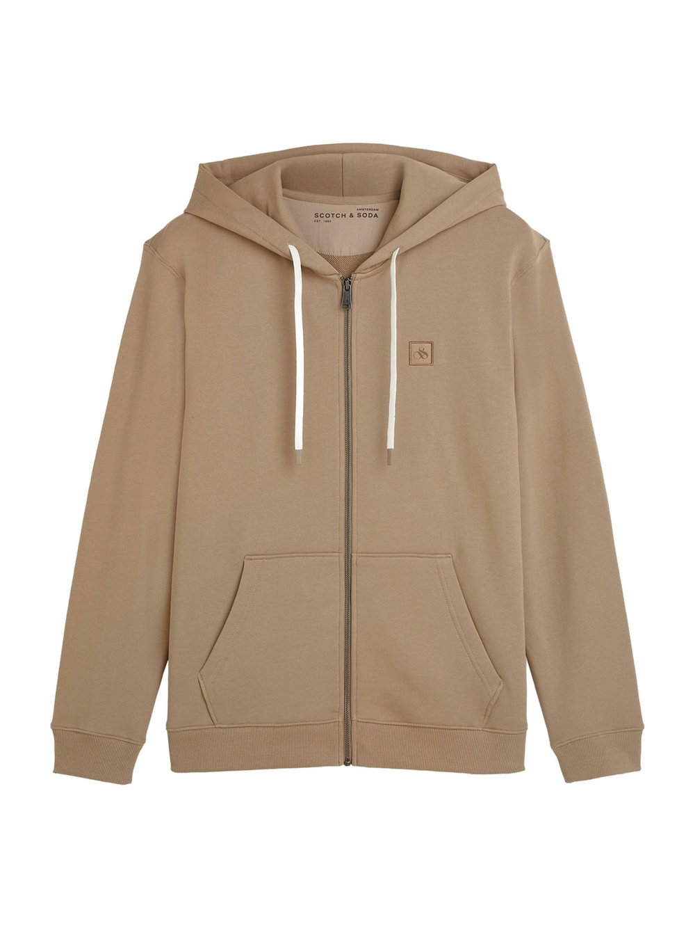 Scotch & Soda Sweatjacke Herren Baumwolle braun, XL