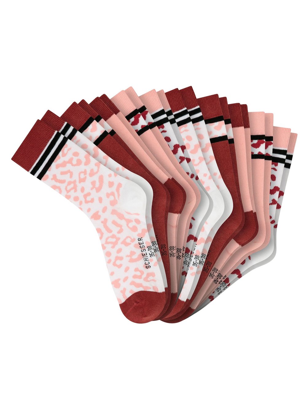 Schiesser Socken 10er Pack Mädchen Baumwolle mehrfarbig, 35-38