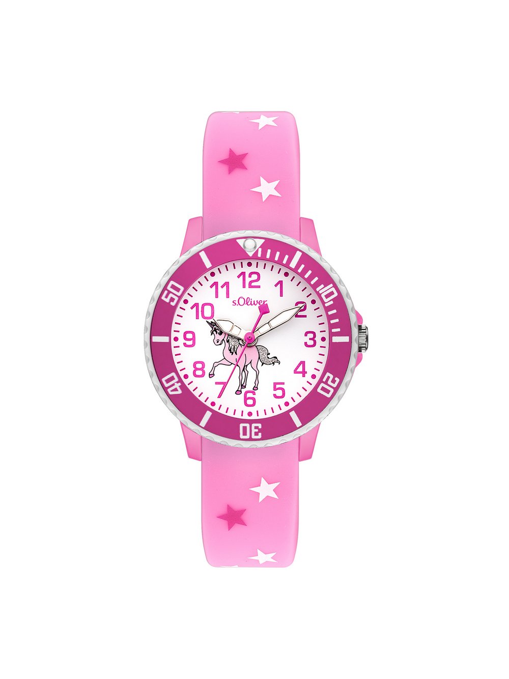 s.Oliver Armbanduhr Mädchen pink, ONE SIZE - Synthetik