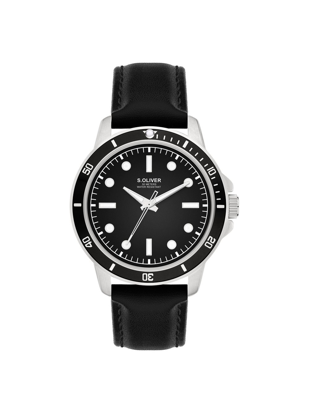 Thumbnail - s.Oliver Armbanduhr  Herren Kunstleder schwarz, ONE SIZE