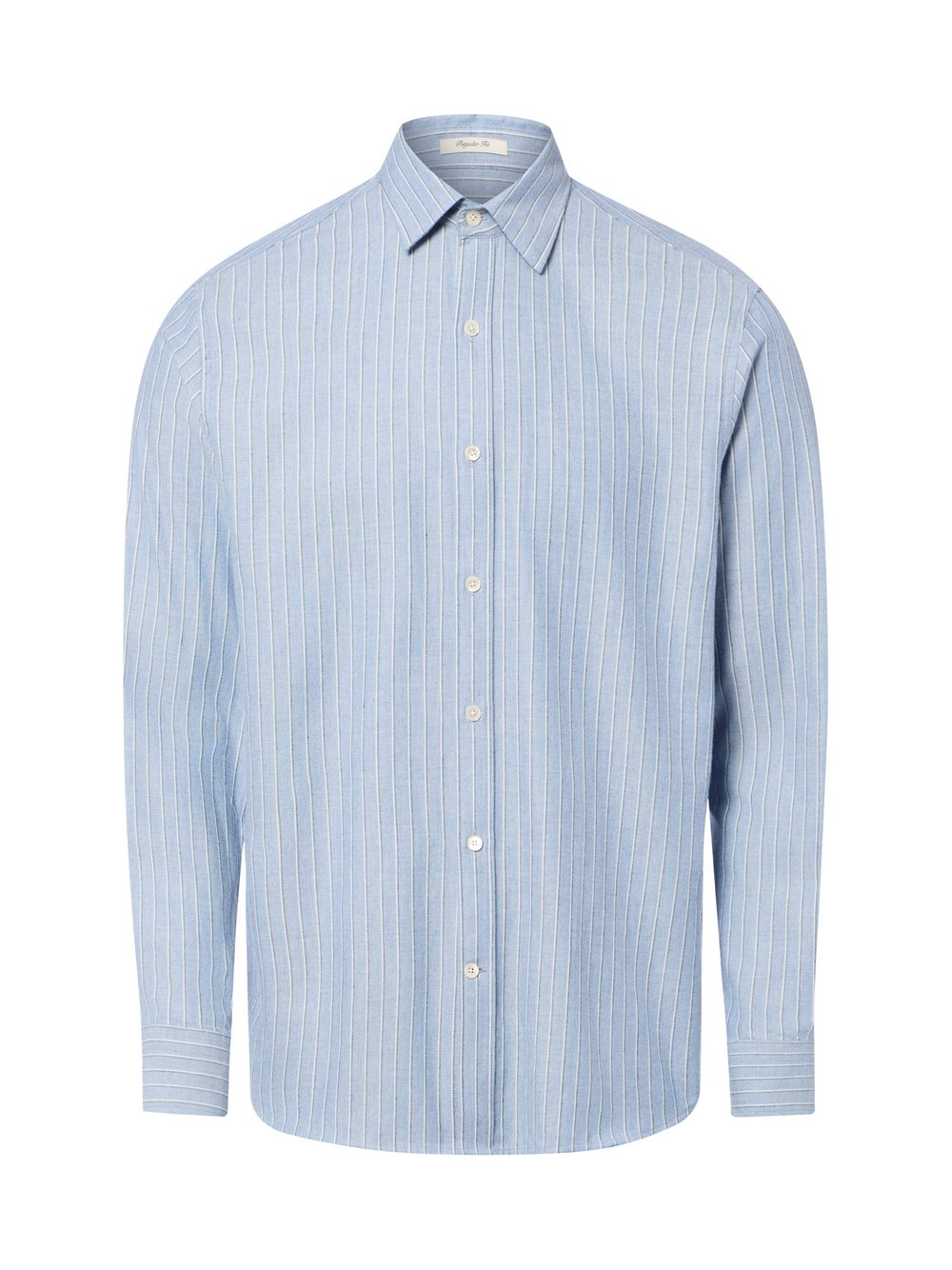 VAN GRAAF Gant Herren Hellblau Flanellhemd Regular Fit Baumwolle Blau, Mittel