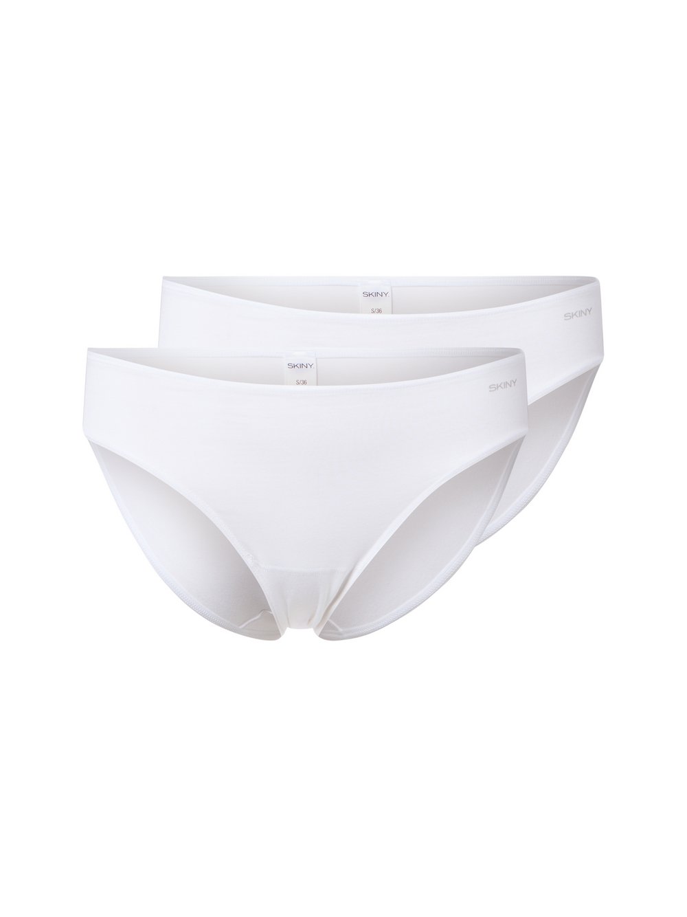 VAN GRAAF Skiny Damen Weiß Slips Im 2Er-Pack Baumwolle Größe 36