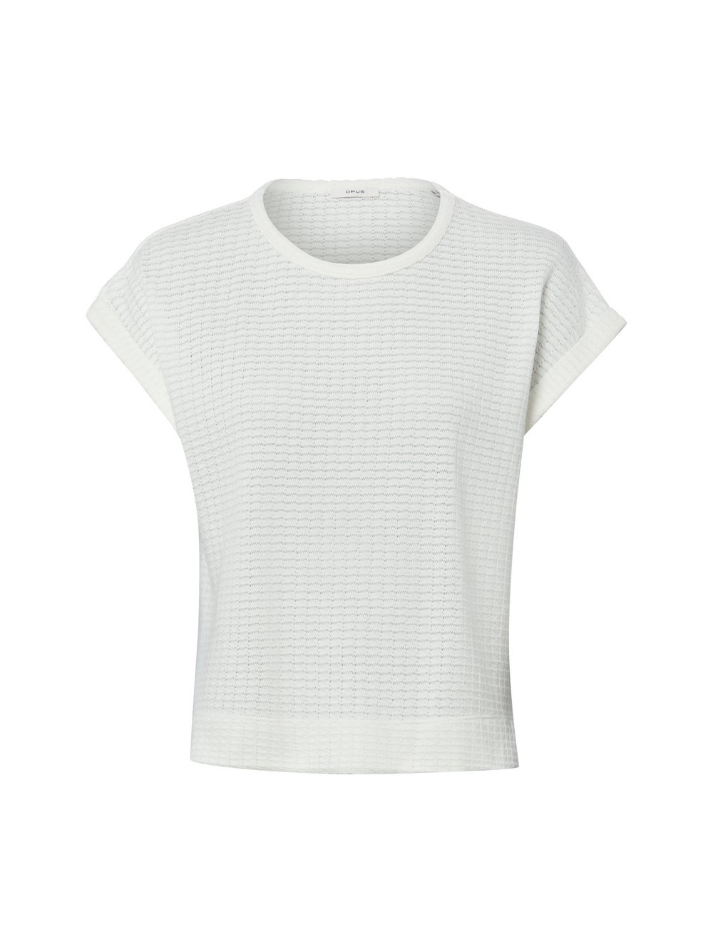 VAN GRAAF Opus Damen Weiß Strickshirt Baumwolle Größe 36