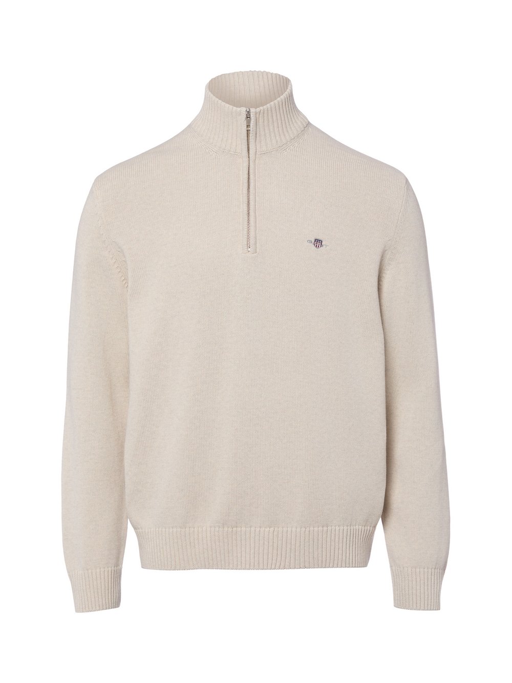 VAN GRAAF Gant Herren Beige Strick-Troyer Baumwolle Mittel