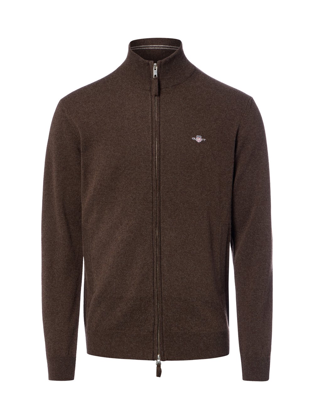 VAN GRAAF Gant Herren Schoko Strickjacke Aus Lammwolle Wolle Braun, Xxl