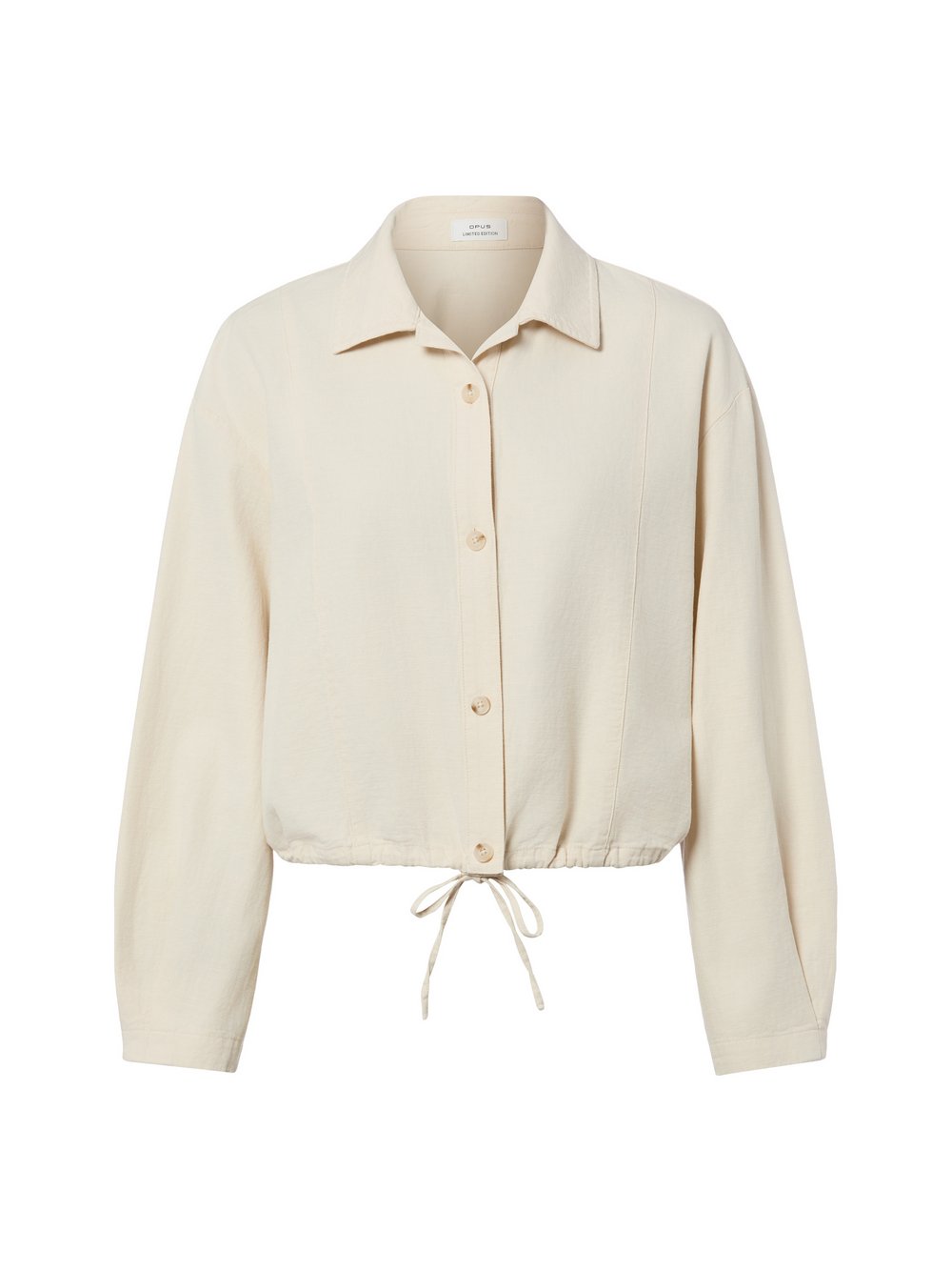 Opus Hemdbluse mit Leinenanteil Damen Baumwolle beige, 38