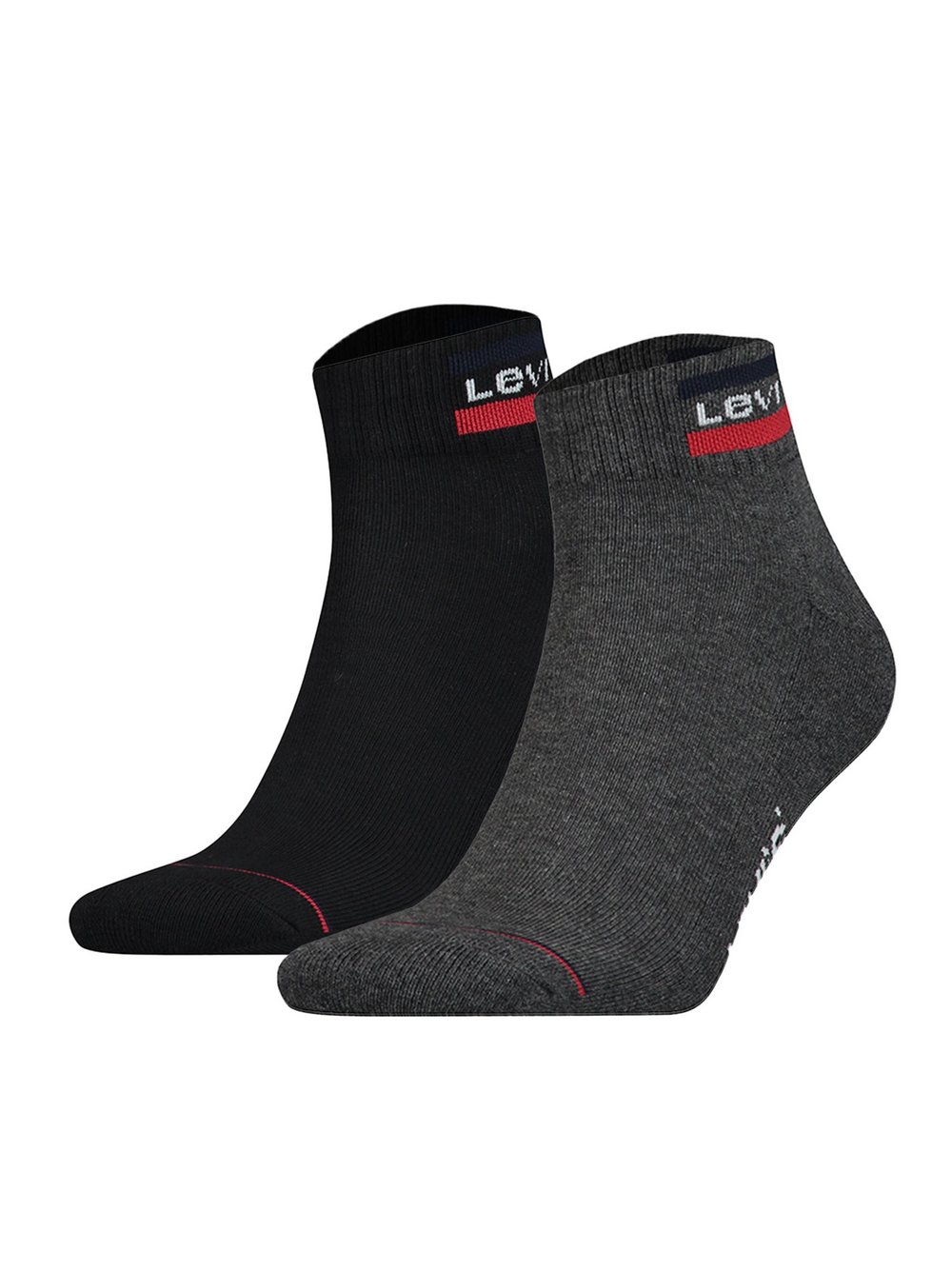 Thumbnail - Levi's Socken 2er Pack Damen Baumwolle schwarz, 39-42