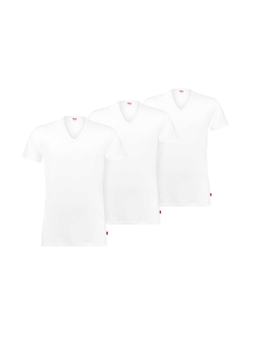 Levi's T-Shirt 3er Pack Herren Baumwolle weiß, L